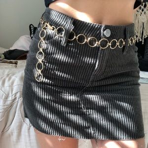 urban outfitters corduroy olive mini skirt